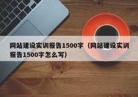 網站建設實訓報告1500字（網站建設實訓報告1500字怎么寫）