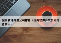 國(guó)內(nèi)軟件開(kāi)發(fā)公司排名（國(guó)內(nèi)軟件開(kāi)發(fā)公司排名前十）