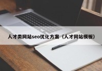 人才類(lèi)網(wǎng)站seo優(yōu)化方案（人才網(wǎng)站模板）