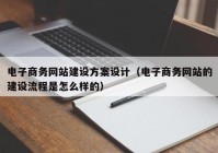 電子商務網(wǎng)站建設方案設計（電子商務網(wǎng)站的建設流程是怎么樣的）